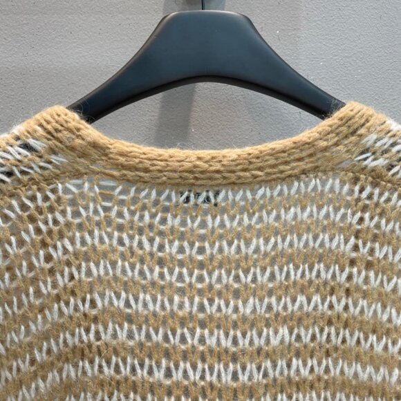 Loewe Anagram Wool-blend White/Camel Cardigan - Picture 10 of 13